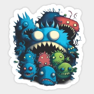 sleeping monster 6 Sticker